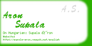 aron supala business card
